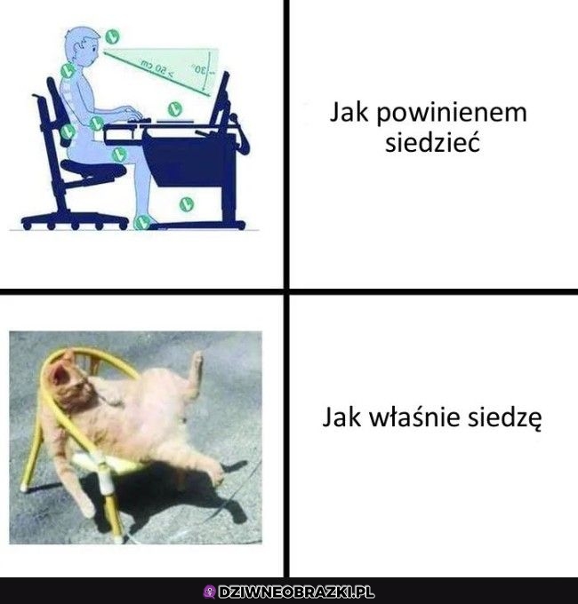 Tak właśnie siedzę