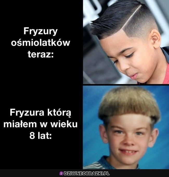 Fryzury ośmiolatków