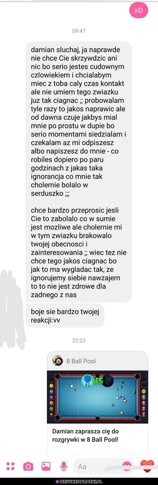 Jak myślicie, jak bardzo Damian się tym przejął?