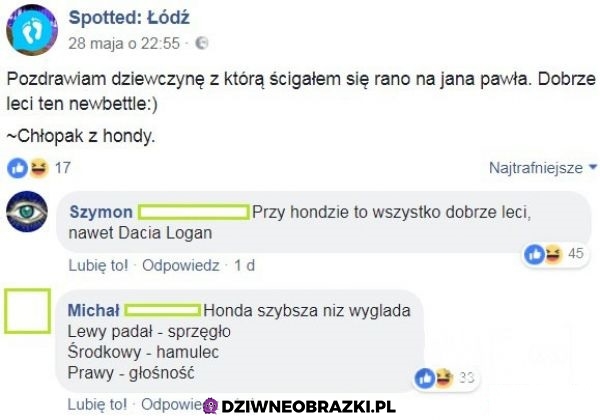 Koleś wyjaśnił Hondziarzy w kilku słowach