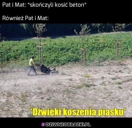 Skończyli kosić beton