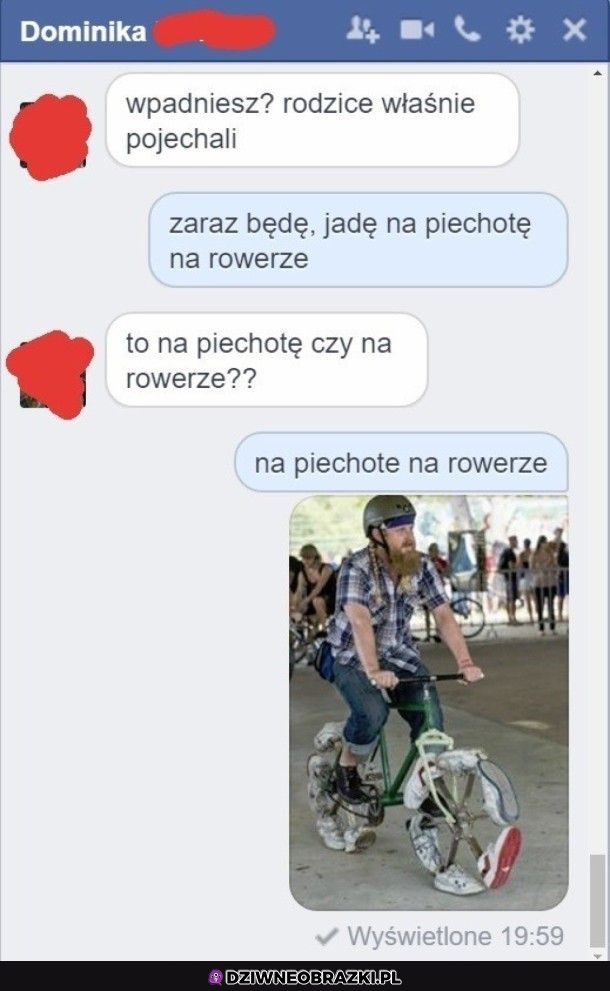 Na piechotę na rowerze