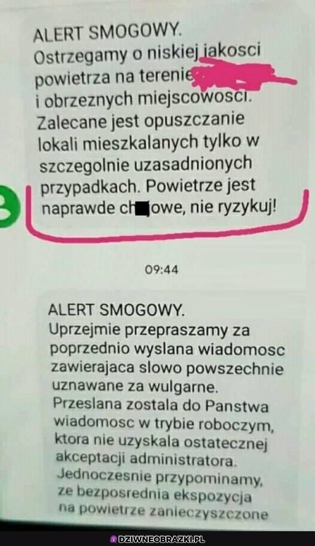 Alert smogowy